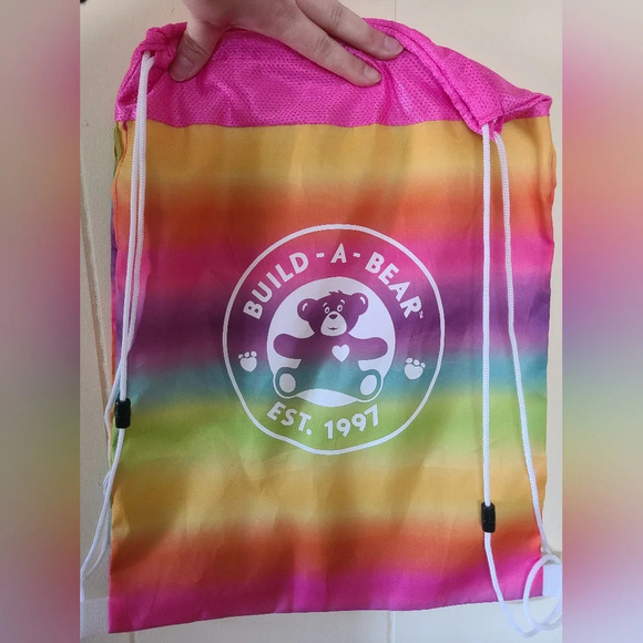 Build-A-Bear rainbow cinch sack - Picture 2 of 4
